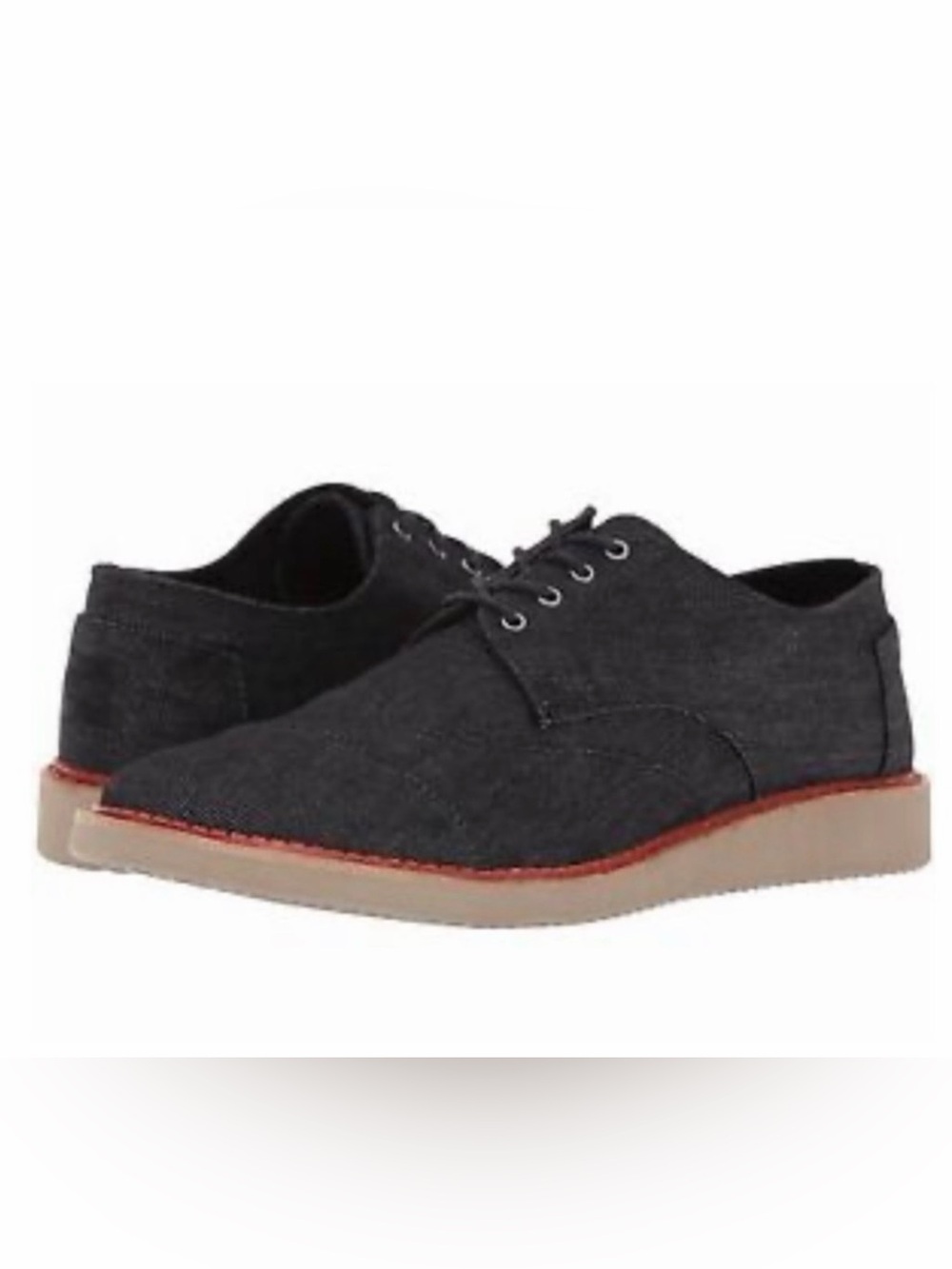Tom’s Black Denim Brogue Shoes